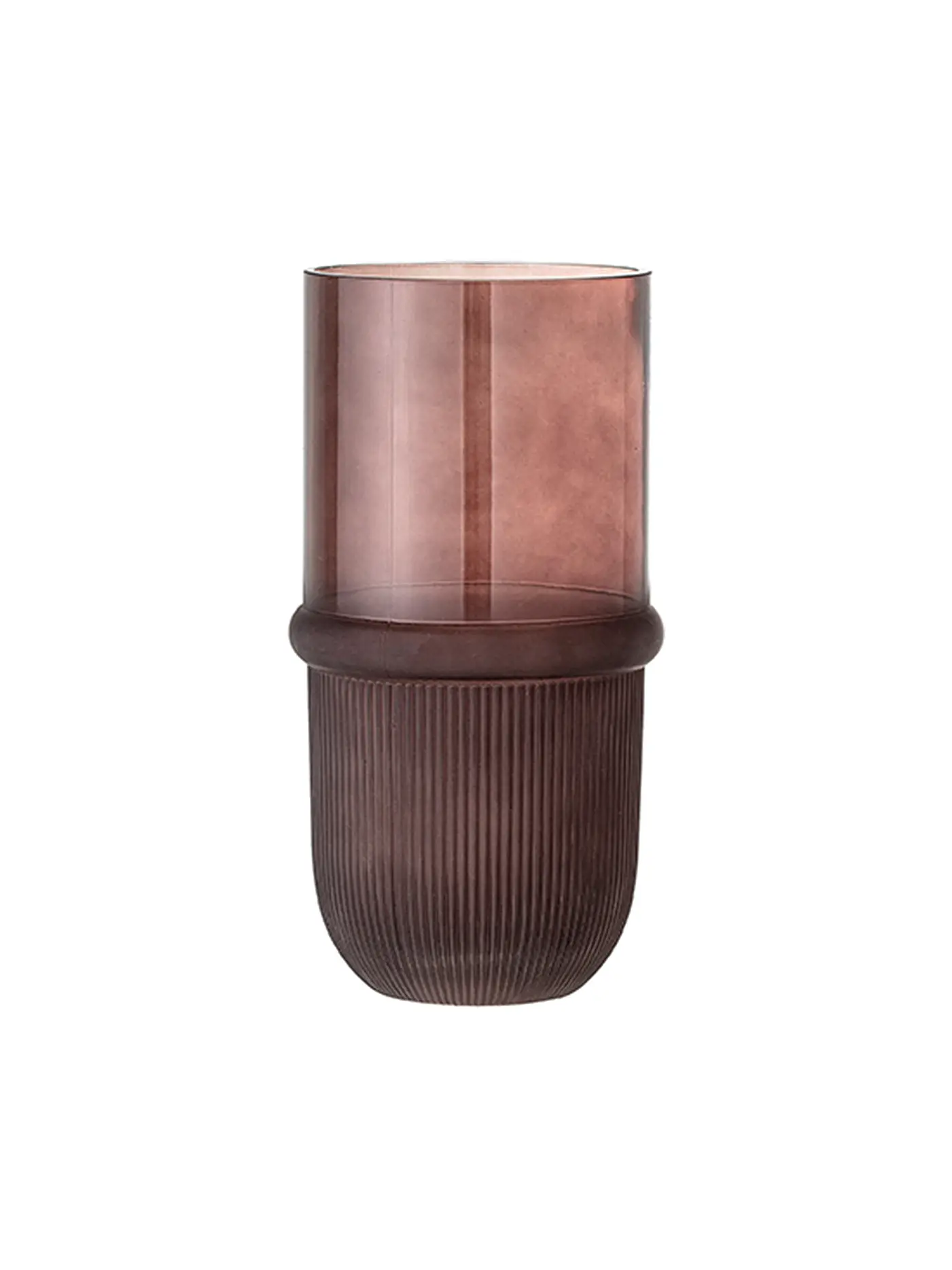 BLOOMINGVILLE | Glasvase Belise 13x25cm Braun | 